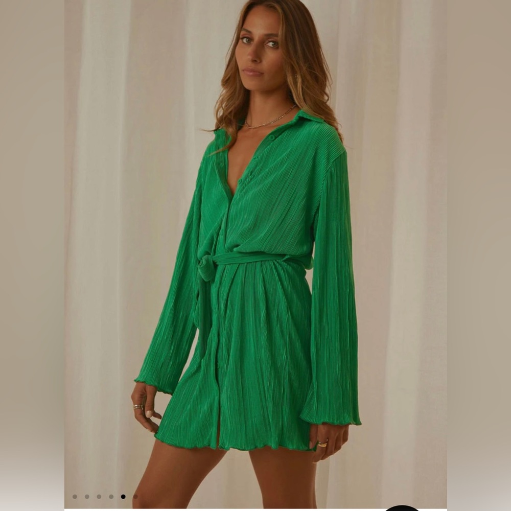 Peppermayo Exclusive - Soho Chic Shirt Dress - Jade Green